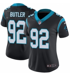 Women's Nike Carolina Panthers #92 Vernon Butler Black Team Color Vapor Untouchable Limited Player NFL Jersey