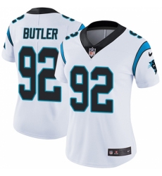 Women's Nike Carolina Panthers #92 Vernon Butler White Vapor Untouchable Limited Player NFL Jersey