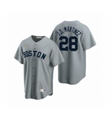 Men's Boston Red Sox #28 J.D. Martinez Nike Gray Cooperstown Collection Road Jersey