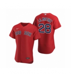 Men's Boston Red Sox #28 J.D. Martinez Nike Red Authentic 2020 Alternate Jersey