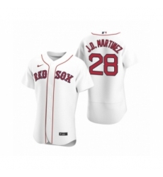 Men's Boston Red Sox #28 J.D. Martinez Nike White Authentic 2020 Home Jersey