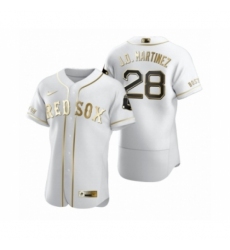 Men's Boston Red Sox #28 J.D. Martinez Nike White Authentic Golden Edition Jersey