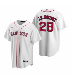 Men's Nike Boston Red Sox #28 J.D. Martinez White Home Stitched Baseball Jersey