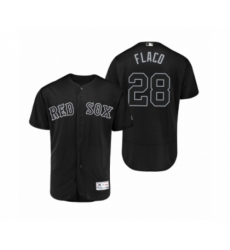 Men's Red Sox #28 J.D. Martinez Flaco Black 2019 Players Weekend Authentic Jersey