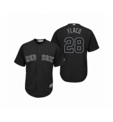 Youth Boston Red Sox #28 J.D. Martinez Flaco Black 2019 Players Weekend Replica Jersey