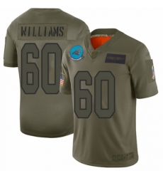 Women's Carolina Panthers #60 Daryl Williams Limited Camo 2019 Salute to Service Football Jersey