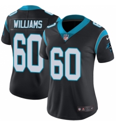 Women's Nike Carolina Panthers #60 Daryl Williams Black Team Color Vapor Untouchable Limited Player NFL Jersey