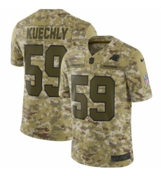 Men's Nike Carolina Panthers #59 Luke Kuechly Limited Camo 2018 Salute to Service NFL Jersey