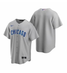 Men's Nike Chicago Cubs Blank Gray Road Stitched Baseball Jersey