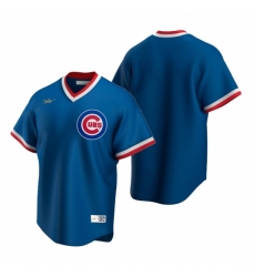 Men's Nike Chicago Cubs Blank Royal Cooperstown Collection Road Stitched Baseball Jersey