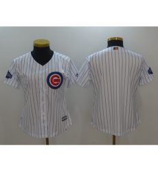 Women's Nike Chicago Cubs Blank White Home Stitched Baseball Jersey