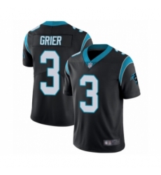 Men's Carolina Panthers #3 Will Grier Black Team Color Vapor Untouchable Limited Player Football Jersey
