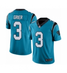 Men's Carolina Panthers #3 Will Grier Blue Alternate Vapor Untouchable Limited Player Football Jersey