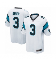 Men's Carolina Panthers #3 Will Grier Game White Football Jersey