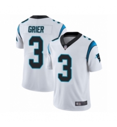 Men's Carolina Panthers #3 Will Grier White Vapor Untouchable Limited Player Football Jersey