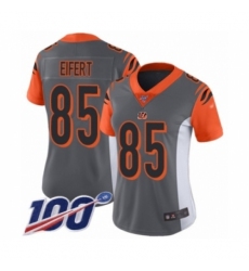 Women's Cincinnati Bengals #85 Tyler Eifert Limited Silver Inverted Legend 100th Season Football Jersey