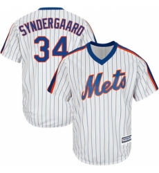 Men's Majestic New York Mets #34 Noah Syndergaard Replica White Alternate Cool Base MLB Jersey