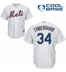 Men's Majestic New York Mets #34 Noah Syndergaard Replica White Home Cool Base MLB Jersey