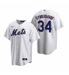 Men's Nike New York Mets #34 Noah Syndergaard White 2020 Home Stitched Baseball Jersey