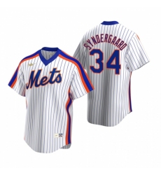Men's Nike New York Mets #34 Noah Syndergaard White Cooperstown Collection Home Stitched Baseball Jersey