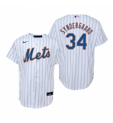 Men's Nike New York Mets #34 Noah Syndergaard White Home Stitched Baseball Jersey