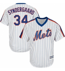Youth Majestic New York Mets #34 Noah Syndergaard Authentic White Alternate Cool Base MLB Jersey