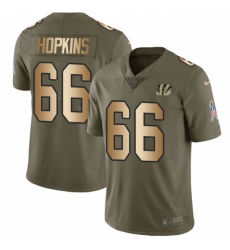 Men's Nike Cincinnati Bengals #66 Trey Hopkins Limited Olive/Gold 2017 Salute to Service NFL Jersey