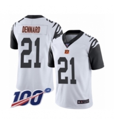Men's Cincinnati Bengals #21 Darqueze Dennard Limited White Rush Vapor Untouchable 100th Season Football Jersey