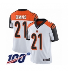 Men's Cincinnati Bengals #21 Darqueze Dennard White Vapor Untouchable Limited Player 100th Season Football Jersey