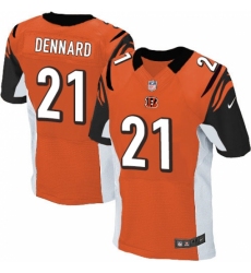 Men's Nike Cincinnati Bengals #21 Darqueze Dennard Elite Orange Alternate NFL Jersey