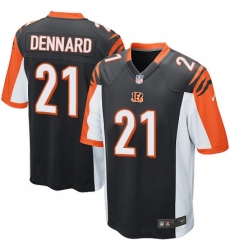 Men's Nike Cincinnati Bengals #21 Darqueze Dennard Game Black Team Color NFL Jersey