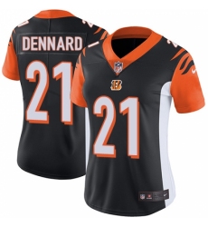 Women's Nike Cincinnati Bengals #21 Darqueze Dennard Vapor Untouchable Limited Black Team Color NFL Jersey