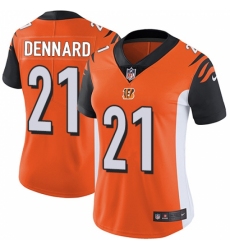 Women's Nike Cincinnati Bengals #21 Darqueze Dennard Vapor Untouchable Limited Orange Alternate NFL Jersey