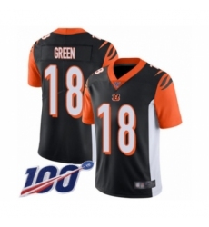 Men's Cincinnati Bengals #18 A.J. Green Black Team Color Vapor Untouchable Limited Player 100th Season Football Jersey Men's Cincinnati Bengals #18 A.J. Green Black Team Color Vapor Untouchable Limited Player 100th Season Football Jersey