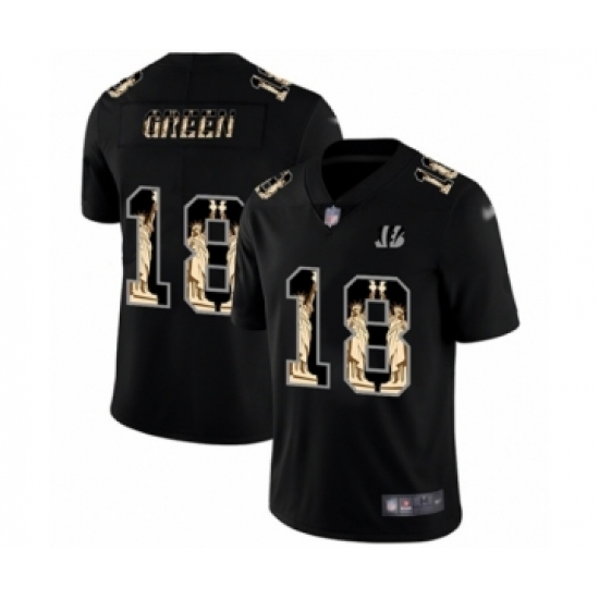 Men's Cincinnati Bengals #18 A.J. Green Limited Black Statue of Liberty Football Jersey Men's Cincinnati Bengals #18 A.J. Green Limited Black Statue of Liberty Football Jersey