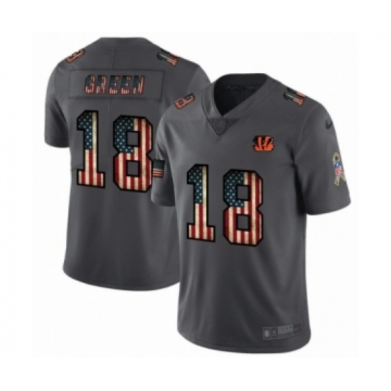 Men's Cincinnati Bengals #18 A.J. Green Limited Black USA Flag 2019 Salute To Service Football Jersey Men's Cincinnati Bengals #18 A.J. Green Limited Black USA Flag 2019 Salute To Service Football Jersey