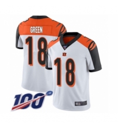 Men's Cincinnati Bengals #18 A.J. Green White Vapor Untouchable Limited Player 100th Season Football Jersey Men's Cincinnati Bengals #18 A.J. Green White Vapor Untouchable Limited Player 100th Season Football Jersey