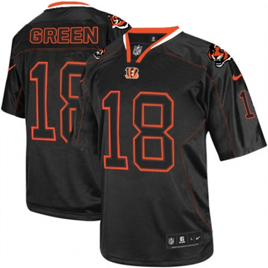 Men's Nike Cincinnati Bengals #18 A.J. Green Elite Lights Out Black NFL Jersey Men's Nike Cincinnati Bengals #18 A.J. Green Elite Lights Out Black NFL Jersey