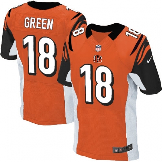 Men's Nike Cincinnati Bengals #18 A.J. Green Elite Orange Alternate NFL Jersey Men's Nike Cincinnati Bengals #18 A.J. Green Elite Orange Alternate NFL Jersey