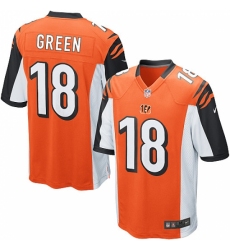 Men's Nike Cincinnati Bengals #18 A.J. Green Game Orange Alternate NFL Jersey