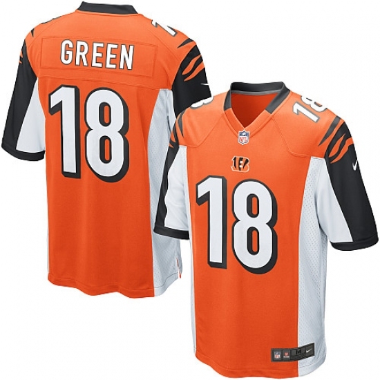 Men's Nike Cincinnati Bengals #18 A.J. Green Game Orange Alternate NFL Jersey Men's Nike Cincinnati Bengals #18 A.J. Green Game Orange Alternate NFL Jersey