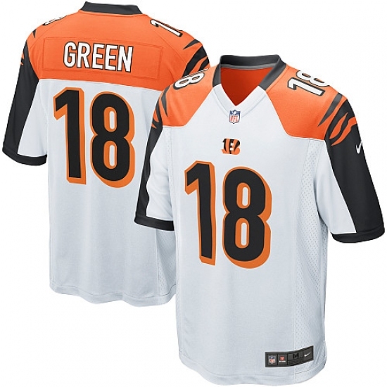 Men's Nike Cincinnati Bengals #18 A.J. Green Game White NFL Jersey Men's Nike Cincinnati Bengals #18 A.J. Green Game White NFL Jersey