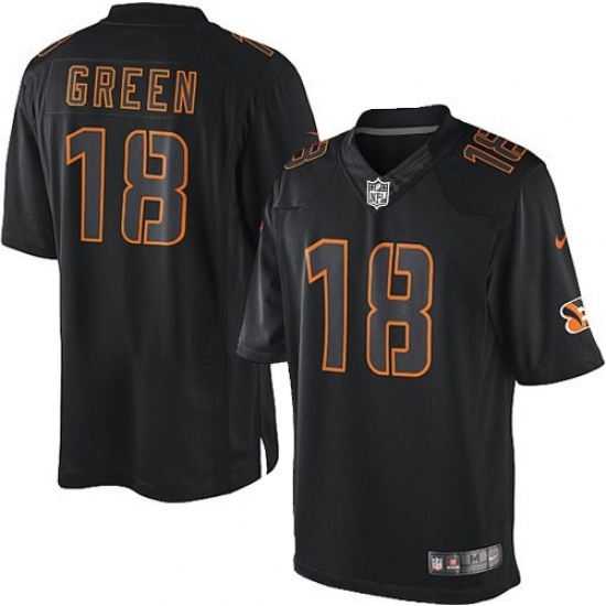 Men's Nike Cincinnati Bengals #18 A.J. Green Limited Black Impact NFL Jersey Men's Nike Cincinnati Bengals #18 A.J. Green Limited Black Impact NFL Jersey