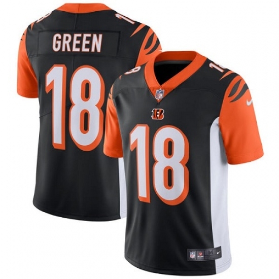 Men's Nike Cincinnati Bengals #18 A.J. Green Vapor Untouchable Limited Black Team Color NFL Jersey Men's Nike Cincinnati Bengals #18 A.J. Green Vapor Untouchable Limited Black Team Color NFL Jersey