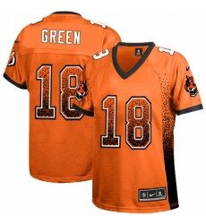 Women's Nike Cincinnati Bengals #18 A.J. Green Elite Orange Drift Fashion NFL Jersey Women's Nike Cincinnati Bengals #18 A.J. Green Elite Orange Drift Fashion NFL Jersey