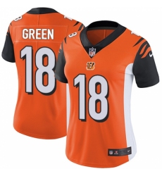 Women's Nike Cincinnati Bengals #18 A.J. Green Vapor Untouchable Limited Orange Alternate NFL Jersey Women's Nike Cincinnati Bengals #18 A.J. Green Vapor Untouchable Limited Orange Alternate NFL Jersey