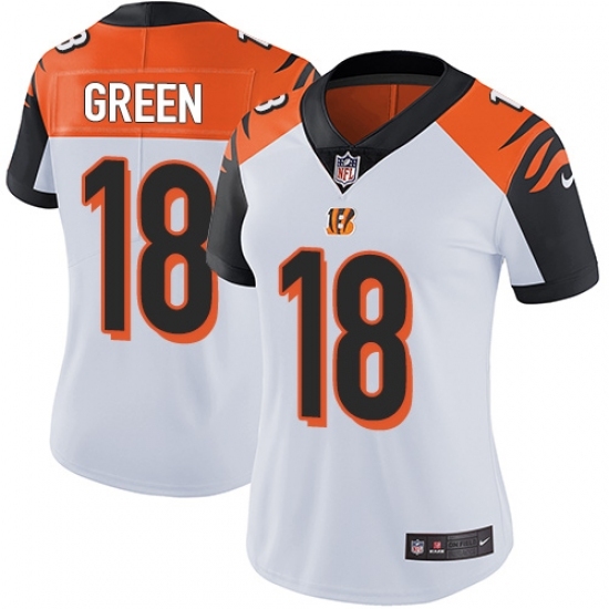 Women's Nike Cincinnati Bengals #18 A.J. Green Vapor Untouchable Limited White NFL Jersey Women's Nike Cincinnati Bengals #18 A.J. Green Vapor Untouchable Limited White NFL Jersey