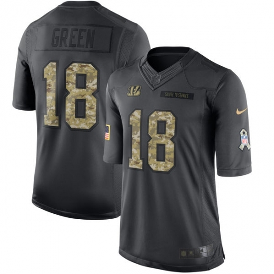 Youth Nike Cincinnati Bengals #18 A.J. Green Limited Black 2016 Salute to Service NFL Jersey Youth Nike Cincinnati Bengals #18 A.J. Green Limited Black 2016 Salute to Service NFL Jersey