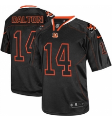 Men's Nike Cincinnati Bengals #14 Andy Dalton Elite Lights Out Black NFL Jersey