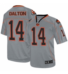Men's Nike Cincinnati Bengals #14 Andy Dalton Elite Lights Out Grey NFL Jersey